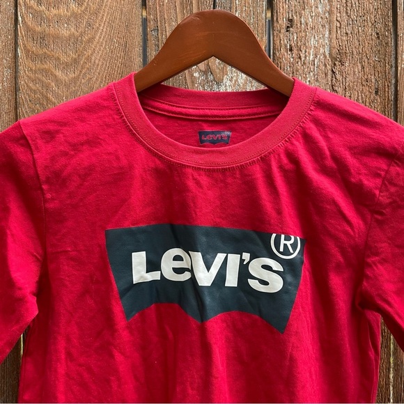 LEVIS Kids Red Long Sleeve Shirt Size 10-12 - Picture 3 of 12